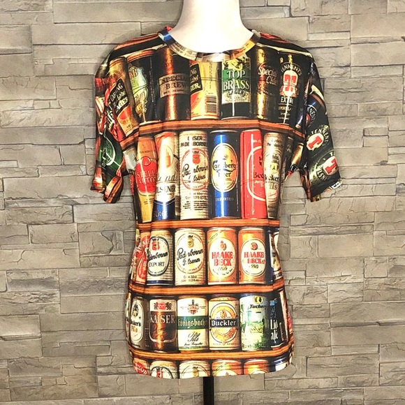 Beer digital print t-shirt